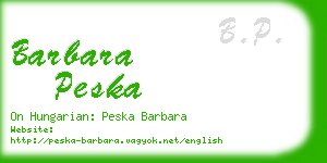 barbara peska business card